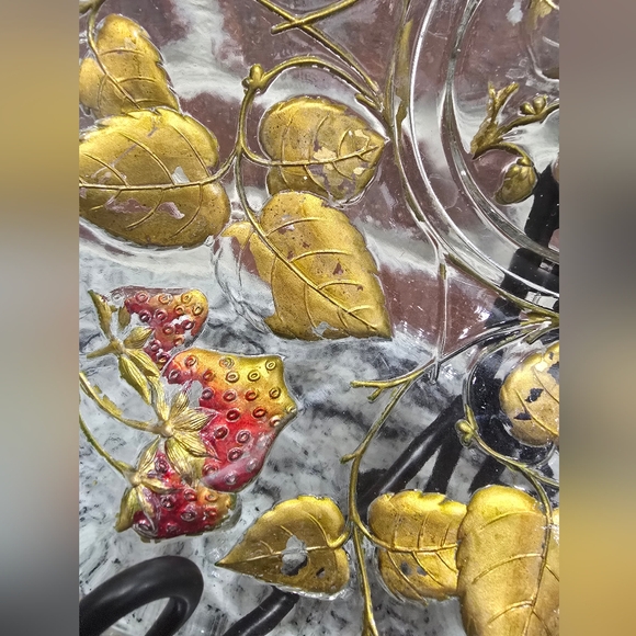 Antique Goofus Glass Plate - Picture 3 of 5